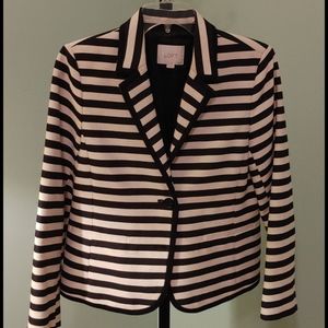 LOFT Striped Short Blazer